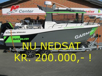 Quicksilver 675 Pilothouse Explorer Edition model m/Mercury F250 hk V8 Verado og Brenderup trailer - NU NEDSAT KR. 200.000,- !