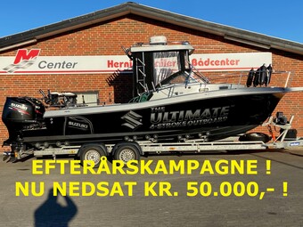 Profisher Cutter 223 WA m/2 stk. Suzuki DF200 hk og Variant buggitrailer - NU NEDSAT KR. 50.000,- !