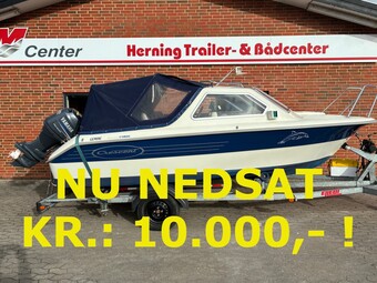 Crescent Gemini m/Yamaha F50 hk og Brenderup trailer - NU NEDSAT KR: 10.000,- !