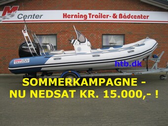 Valiant V-570 rib m/Mercury F150 hk EFI 4-takt og Brenderup trailer - NU NEDSAT KR. 15.000,- !