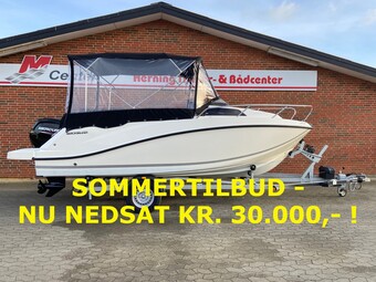 Quicksilver Activ 555 Cabin m/Mercury F115 hk og Brenderup trailer - SOMMERTILBUD !