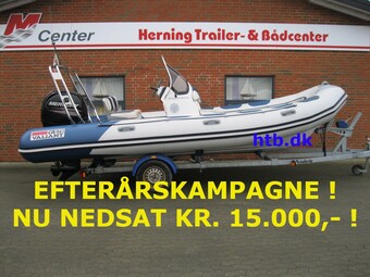 Valiant V-570 rib m/Mercury F150 hk EFI 4-takt og Brenderup trailer - NU NEDSAT KR. 15.000,- !