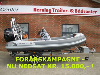 Highfield CL380DL m/Mercury F60 hk EFI 4-takt og Brenderup trailer - NU NEDSAT KR. 15.000,- !